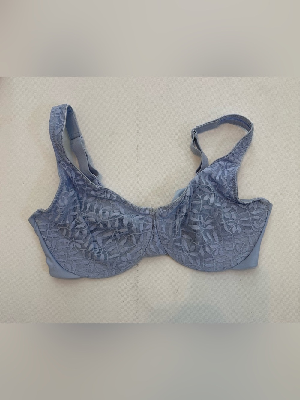 Women's Olga by Warner's Light Blue Lace Underwire Bra Size 40D